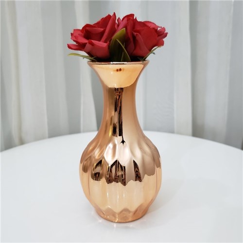 Vaso de Cerâmica Rose Gold 13,5 Cm