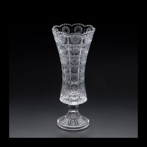 Vaso de Cristal 14cm com Pé Starry Wolff