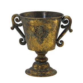 Vaso de Metal 19 5cm Dourado