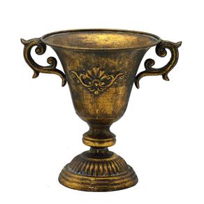 Vaso de Metal 23cm Dourado