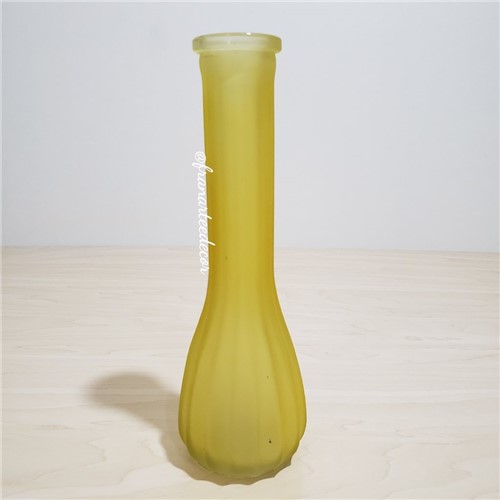 Vaso de Vidro Fosco - Amarelo 22 Cm