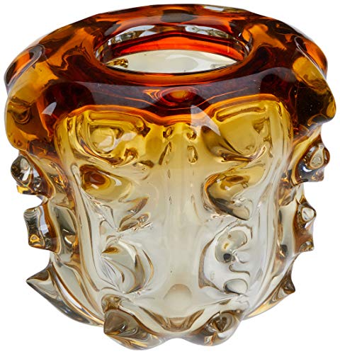 Vaso de Vidro Italy Lyor Âmbar 20 X 17 Cm