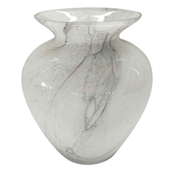 Vaso de Vidro Marmorizado Transparente 20 Cm - Btc