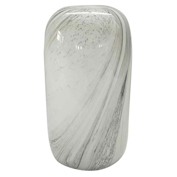 Vaso de Vidro Marmorizado Transparente 34 Cm - Btc