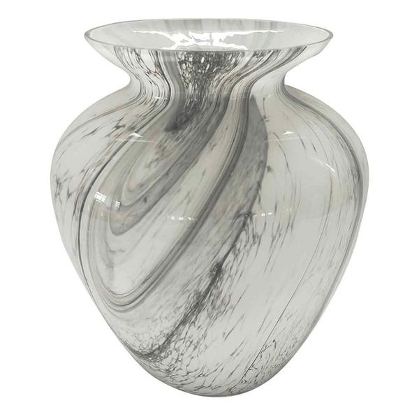 Vaso de Vidro Marmorizado Transparente 25 Cm - Btc