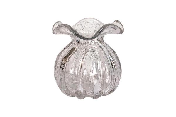 Vaso de Vidro Murano Transparente 13 Cm - Btc