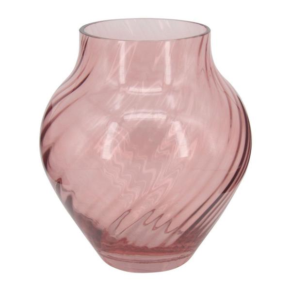 Vaso de Vidro Transparente Rosa 20 Cm - Btc