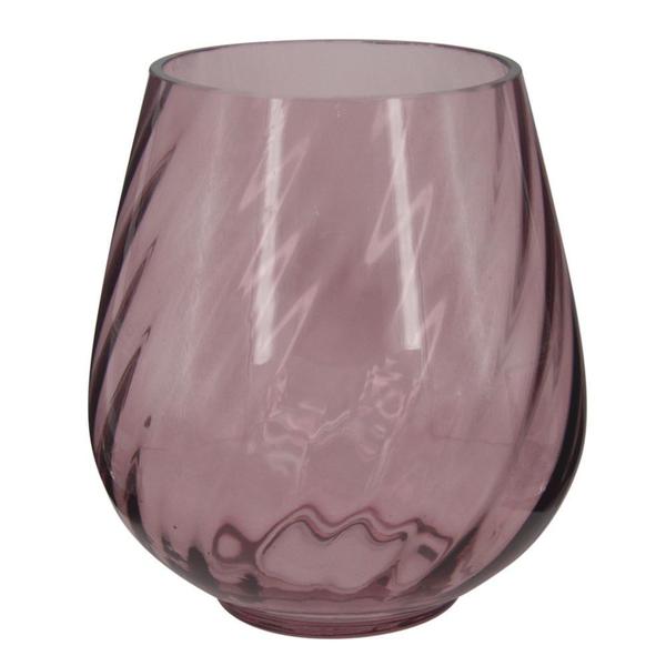 Vaso de Vidro Transparente Rosa 15 Cm - Btc