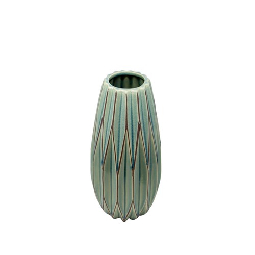Vaso Decorativo Cerâmica Verde Grass Pequeno