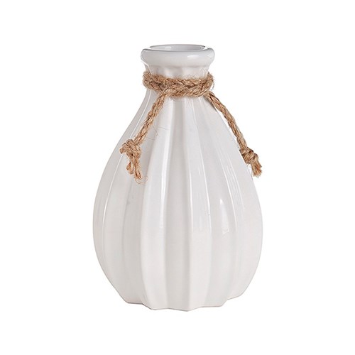 Vaso Decorativo de Cerâmica Pequeno - Branca