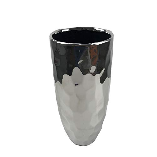 Vaso Decorativo de Ceramica Prata