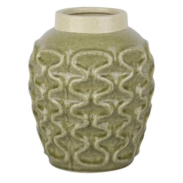 Vaso Decorativo de Cerâmica Verde 20,5x25,5cm - Btc