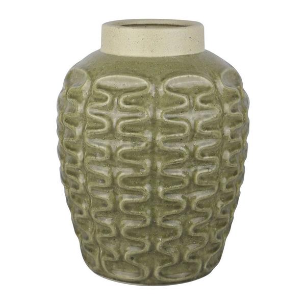 Vaso Decorativo de Cerâmica Verde 26x33cm - Btc