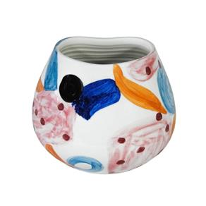 Vaso Decorativo em Cerâmica Colorida - 21x24cm