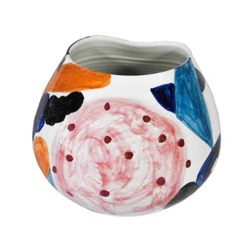 Vaso Decorativo em Cerâmica Colorida - 24X24cm