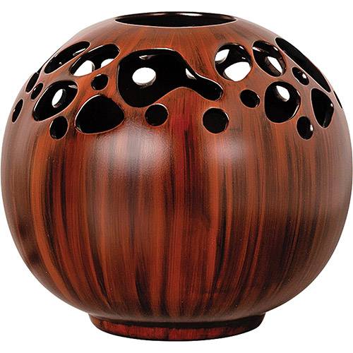 Tudo sobre 'Vaso Decorativo 2 Organic 2661 Ana Maria Madeira - (26x25x25cm)'