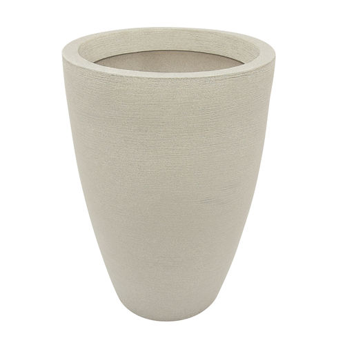 Vaso Decorativo Plastico Cone Grafiato 77 Branco Marmor