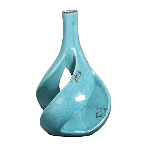 Vaso Decorativo Vazado II Azul Turquesa