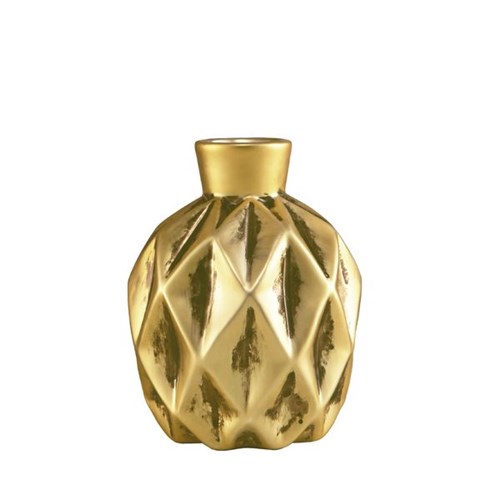 Vaso Dourado de Cerâmica