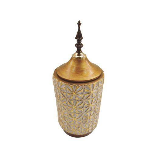 Vaso Dourado em Cerâmica