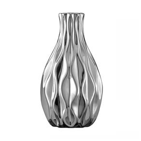 Vaso em Cerâmica 12X6,5Cm Prata