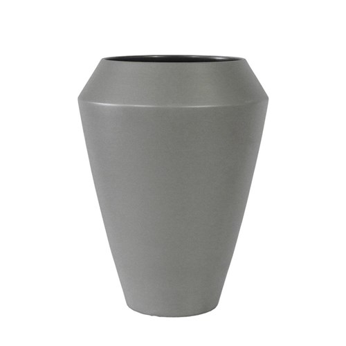 Vaso em Cerâmica Decorativo Cinza - 28X49x49cm