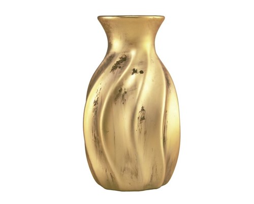 Vaso em Cerâmica Dourado