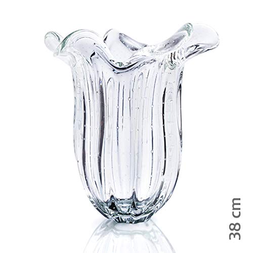 Vaso em Cristal Murano Transparente São Marcos