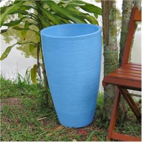 Vaso Planta 65X40 Oval Moderno Polietileno - Azul Bebe 019