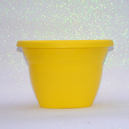 Vaso Plástico de Parede - Vicenza - Amarelo - Grande
