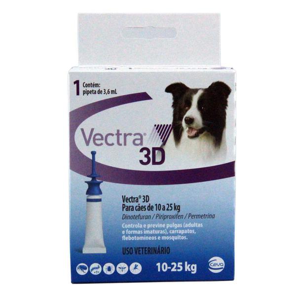 Vectra 3D Antipulgas e Carrapatos Cães 10 a 25kg Ceva