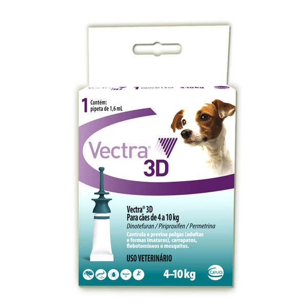 Vectra 3D - Cães 4 a 10kg - Anti-pulgas e Carrapatos - Ceva