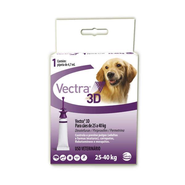 Vectra 3D - Cães 25 a 40kg - Anti-pulgas e Carrapatos - Ceva