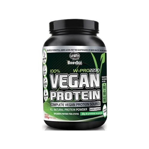 Vegan Protein 900g Proteína Vegetal - Unilife - Chocolate
