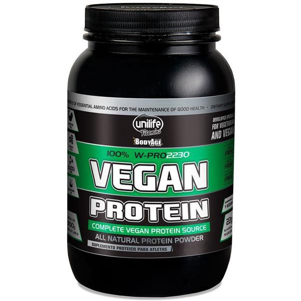 Vegan Protein 900g Proteína Vegetal Unilife Morango