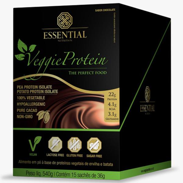 Veggie Protein Cacao 13 Sachês de 35g Essential Nutrition