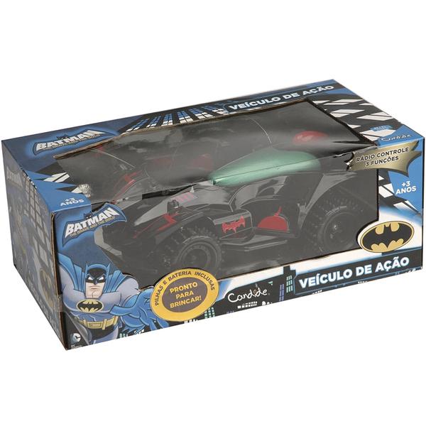 Veiculo de Controle Remoto Batman Carro de Açao Candide 9055