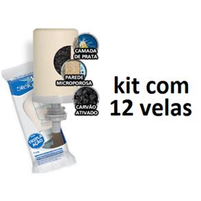 Vela Esterilizante Tripla Ação - Kit com 12 Velas - BRANCO