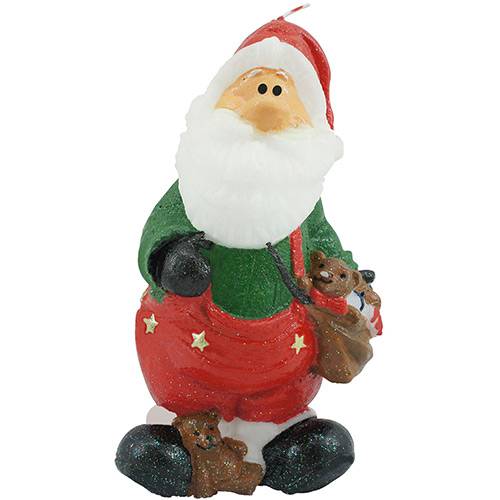 Vela Papai Noel Christmas Traditions 19cm - Colorida