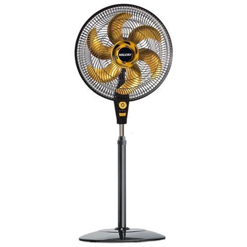 Ventilador de Coluna Mallory 40Cm Air Time Ts+ Gold Preto/Dourado - 110V