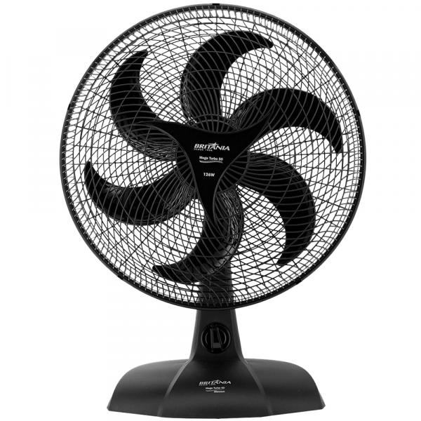 Ventilador de Mesa 50cm Britânia Mega Turbo 50 Six Preto 110V - Britania