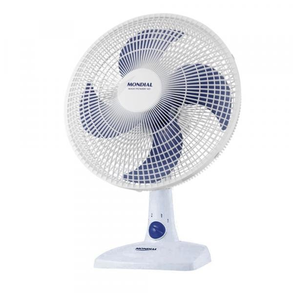 Ventilador de Mesa Mondial NV-15-4P 30cm 3V Branco/Azul - 127V