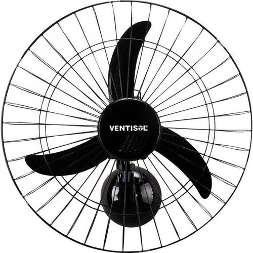 Ventilador de Parede Oscilante 60cm Bivolt Aço Preto Ventisol