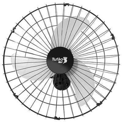 Ventilador De Parede Tufão 60cm Lorensid Preto Com Pás Branca Bivolt