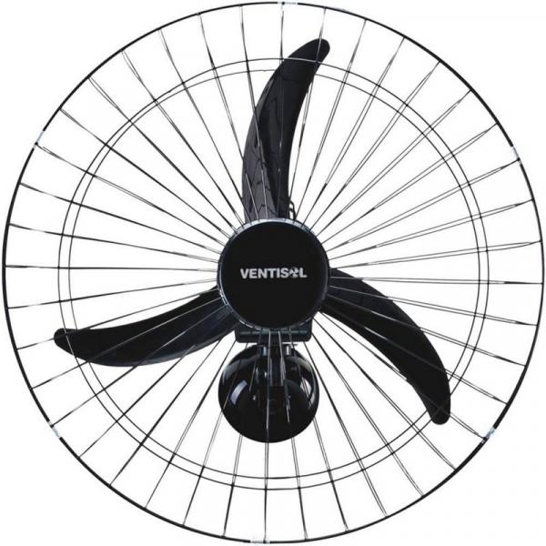 Ventilador de Parede Ventisol Oscilante Preto 3 Velocidades - 60cm