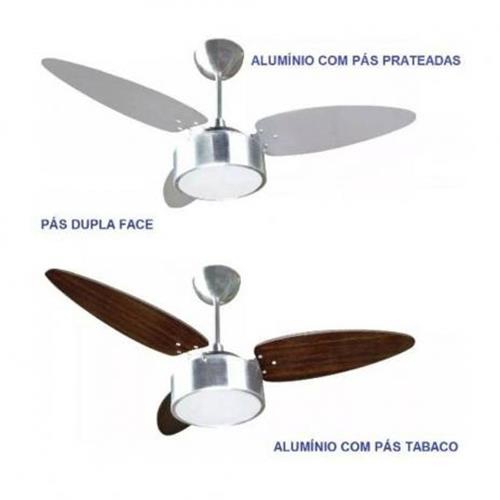 Ventilador de Teto Fharo Tabaco e Alumínio Premium - Ventisol - 127V