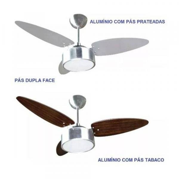 Ventilador de Teto Fharo Tabaco e Alumínio Premium Ventisol