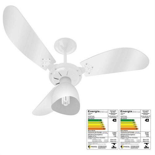 Ventilador de Teto New Cristal Light Branco 127V - 383121 - VENTI DELTA