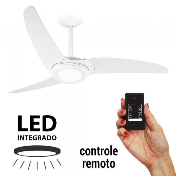 Ventilador de Teto Spirit 303 Branco LED Controle Remoto