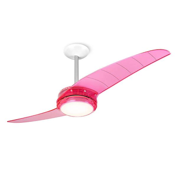 Ventilador de Teto Spirit 203 Rosa Neon Lustre Flat - Spirit